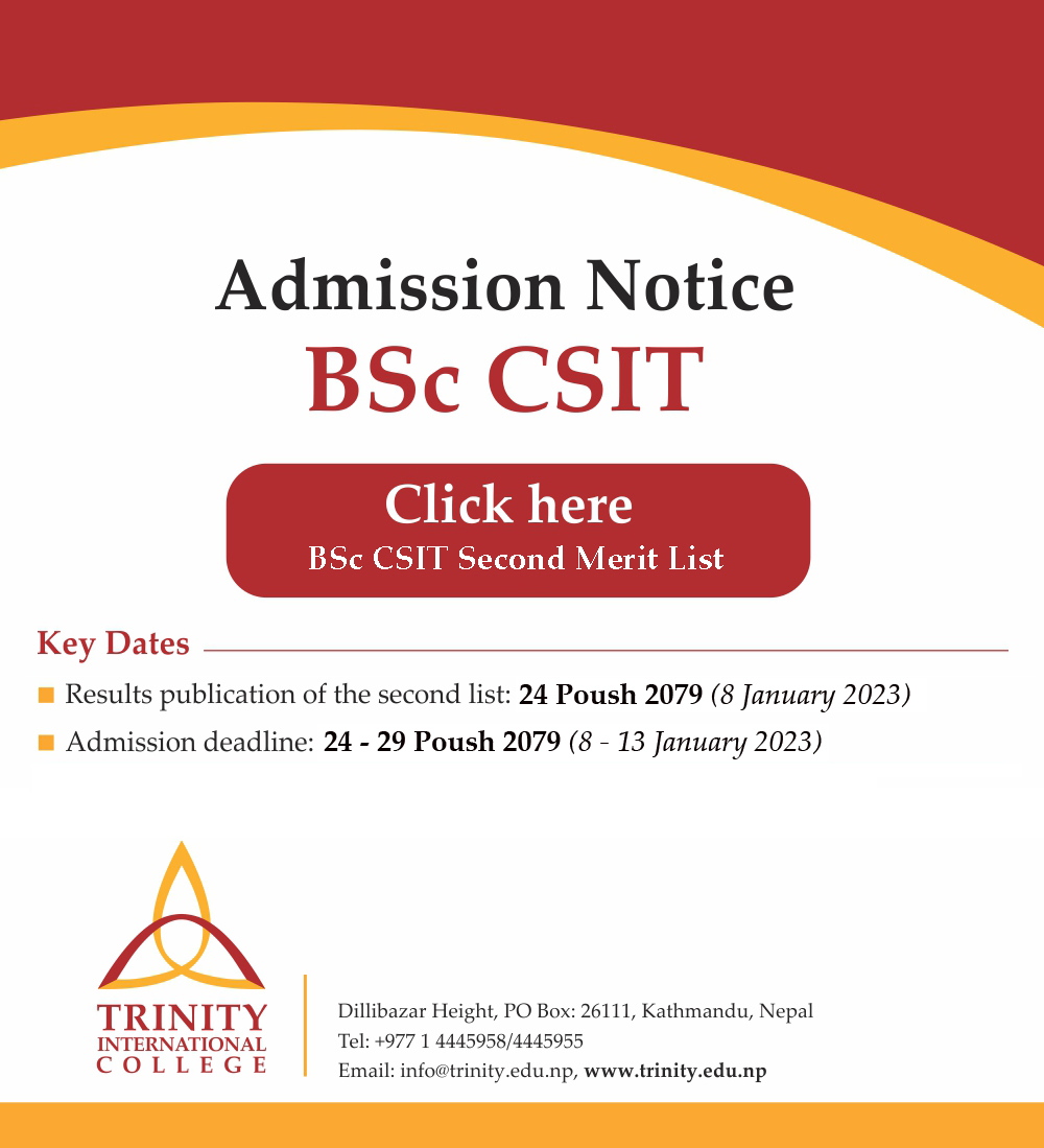 Admission Notice - BSc CSIT 2023